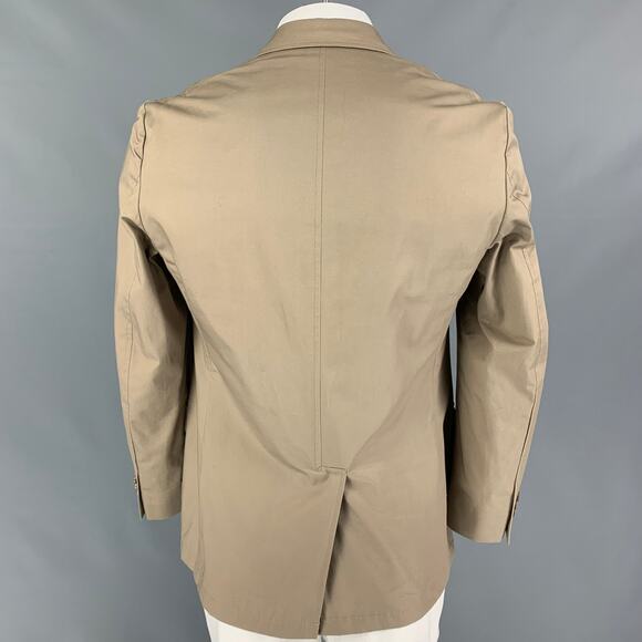 GITMAN BROS for UNIONMADE Size 40 Khaki Cotton Notch Lapel Sport Coat - Picture 3 of 6